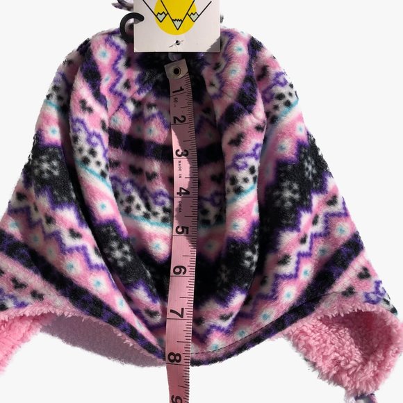 N'ice Caps Girls Youth Sherpa Lined Micro Fleece Pink/Purple - Picture 10 of 12